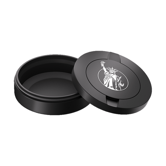 Statue of Liberty Design Black Metal Two-Tie Container Cans