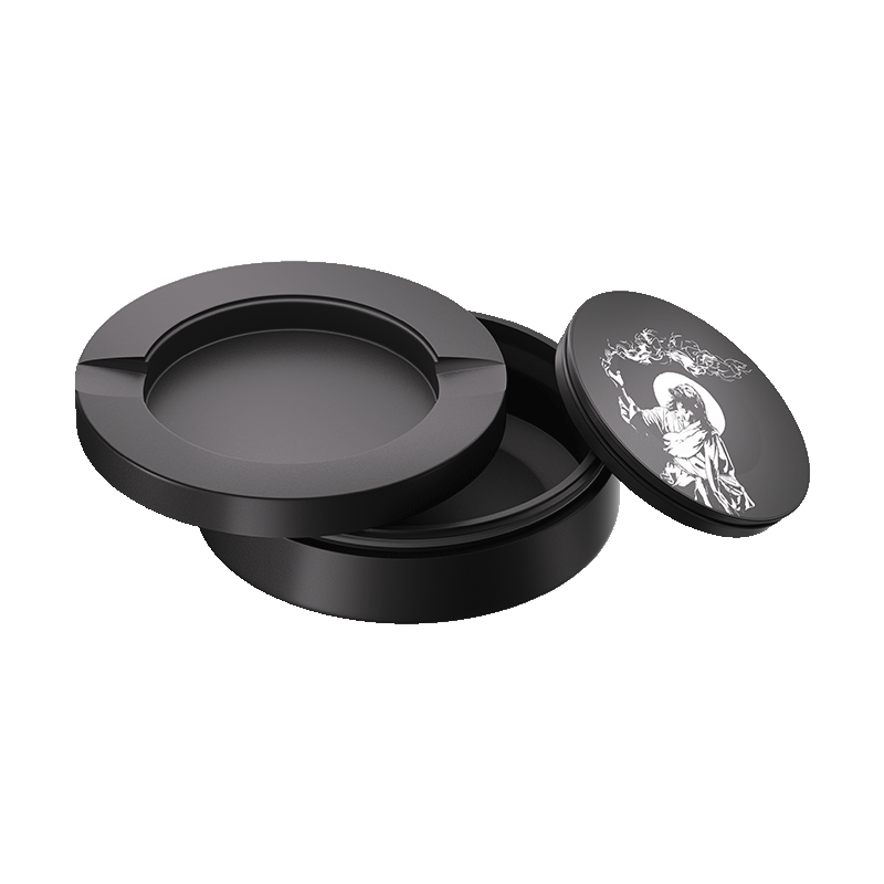 Jesus Design Black Metal Two-Tie Container Cans