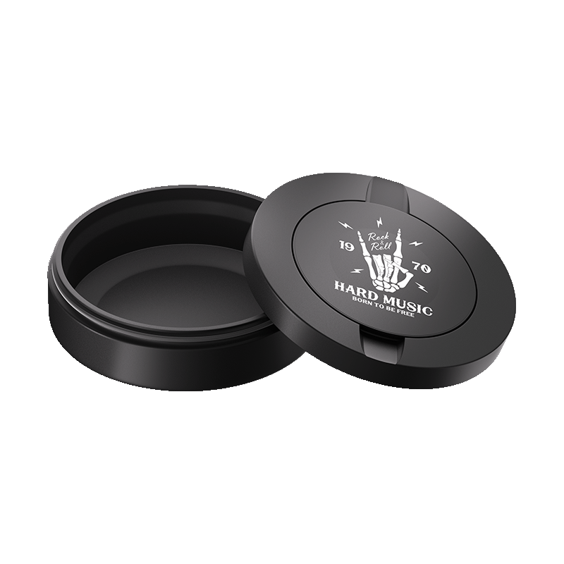 Hand Music Design Black Metal Two-Tie Container Cans