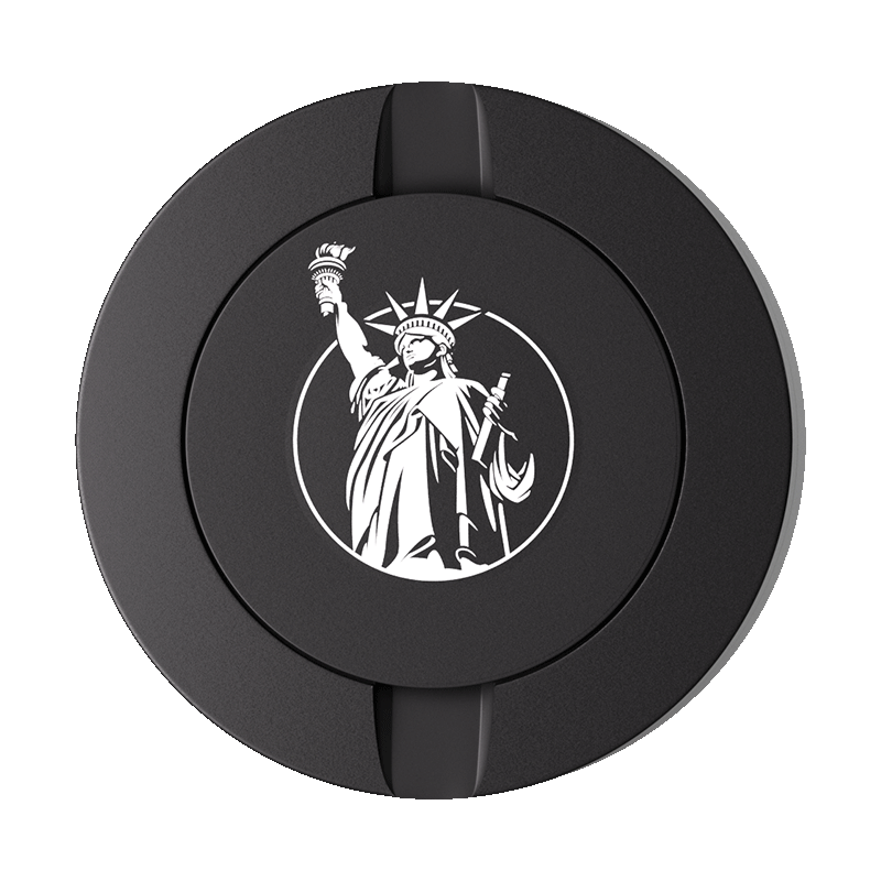 Statue of Liberty Design Black Metal Two-Tie Container Cans