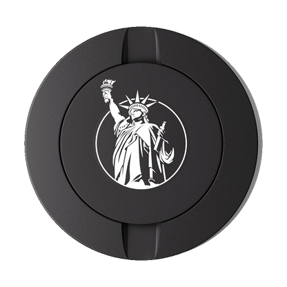 Statue of Liberty Design Black Metal Two-Tie Container Cans