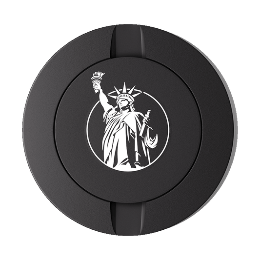 Statue of Liberty Design Black Metal Two-Tie Container Cans