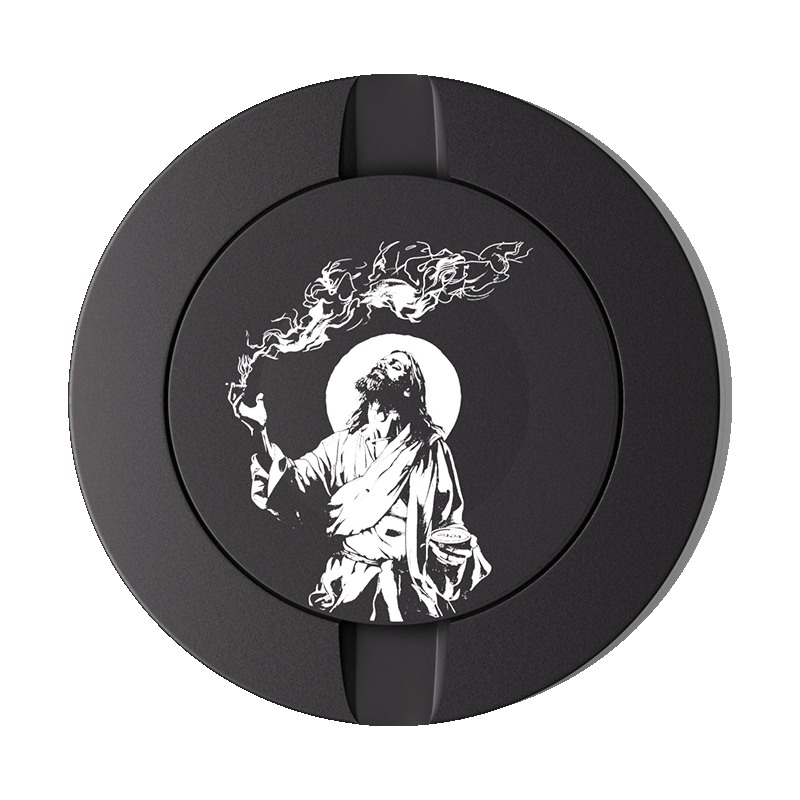 Jesus Design Black Metal Two-Tie Container Cans