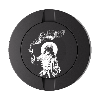 Jesus Design Black Metal Two-Tie Container Cans