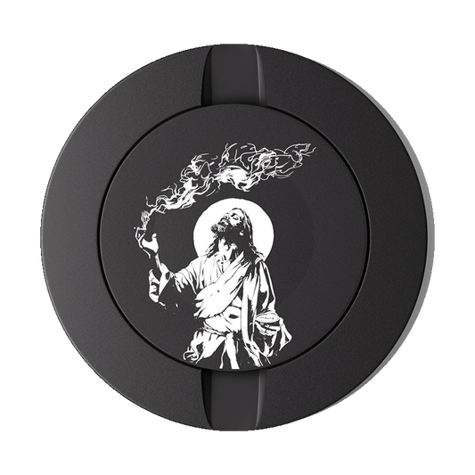 Jesus Design Black Metal Two-Tie Container Cans