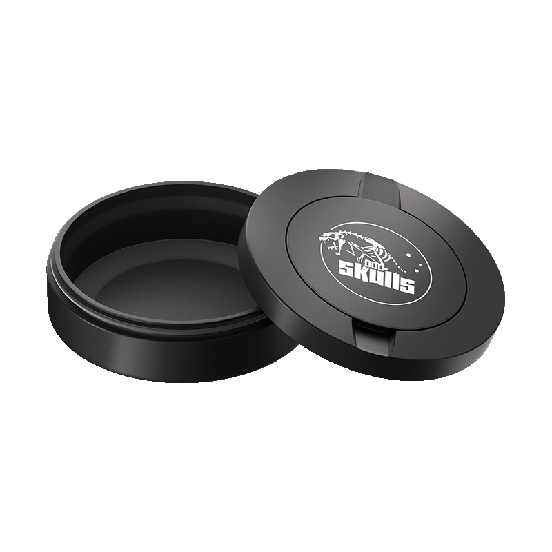 Skulls Design Black Metal Two-Tie Container Cans